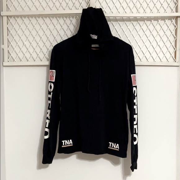 TNA Dolby Stereo Sleeve Hoodie Shirt Black